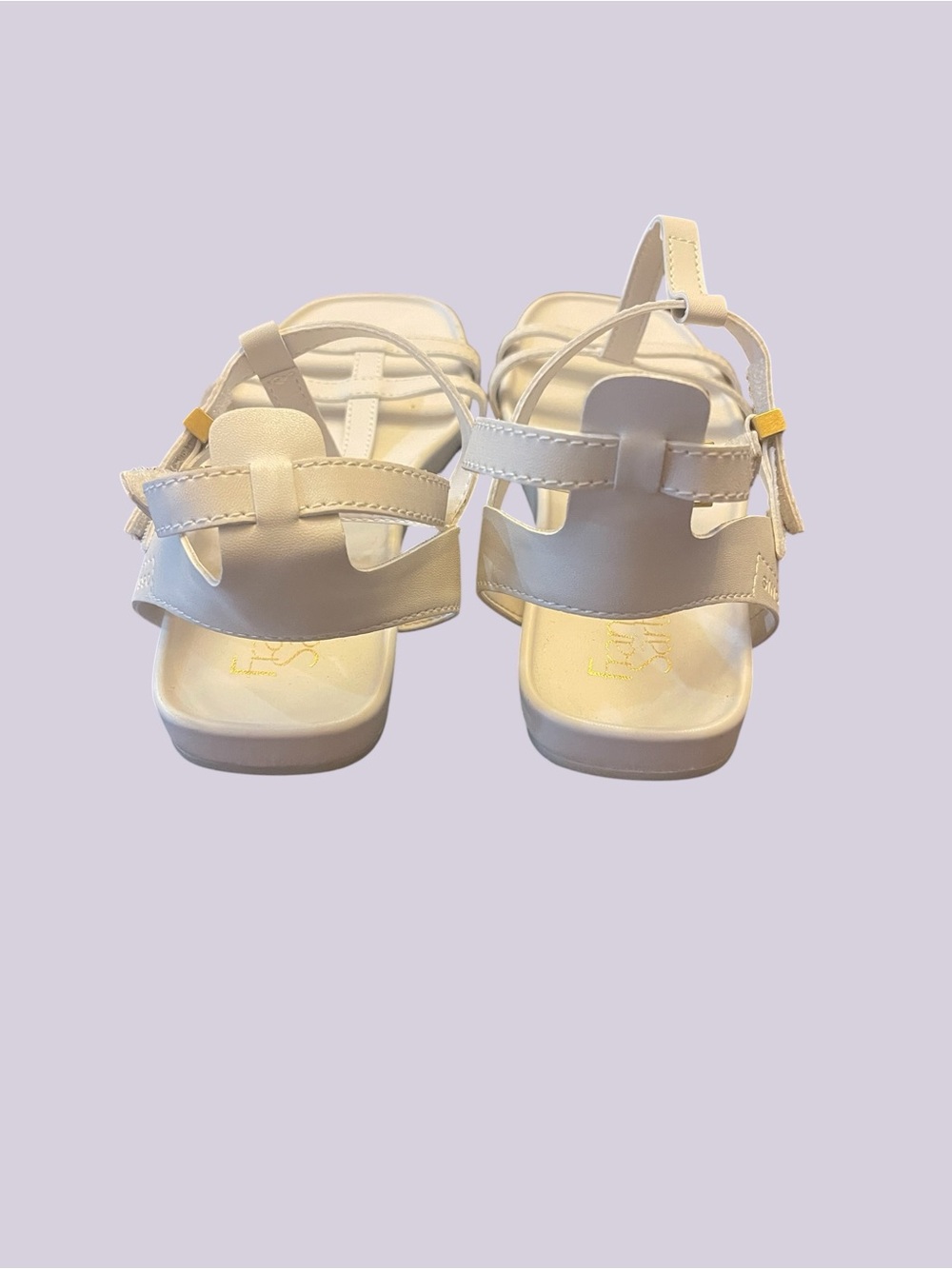 Franco Sarto Evan Women’s Ivory Flat Strappy Sandals Size 7.5M Adjustable Ankle - Picture 2 of 6